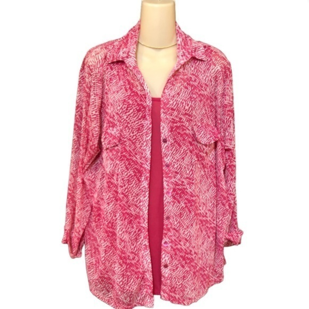 NWT French Laundry Pink Lightweight 2‎ pieces tank and top